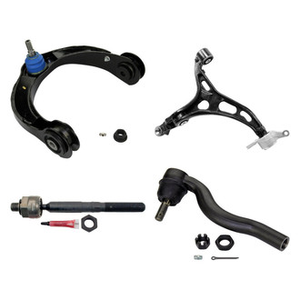 MOOG® - Front Passenger Side Lower and Upper Control Arm with Ball Joint and Tie Rod End Kit