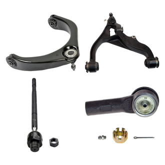 MOOG® - Front Passenger Side Lower and Upper Control Arm with Ball Joint and Tie Rod End Kit