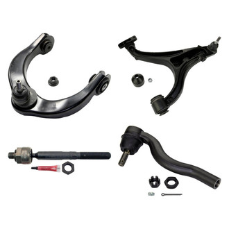 MOOG® - Front Passenger Side Lower and Upper Control Arm with Ball Joint and Tie Rod End Kit