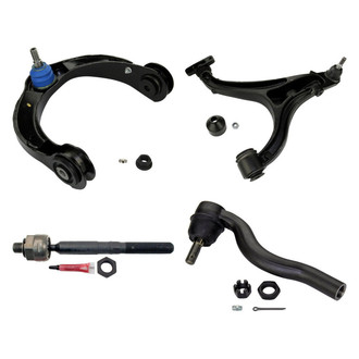 MOOG® - Front Passenger Side Lower and Upper Control Arm with Ball Joint and Tie Rod End Kit