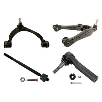 MOOG® - Front Passenger Side Lower and Upper Control Arm with Ball Joint and Tie Rod End Kit