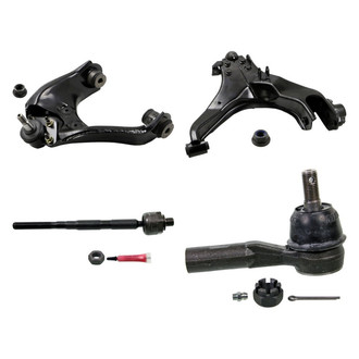 MOOG® - Front Passenger Side Lower and Upper Control Arm with Ball Joint and Tie Rod End Kit