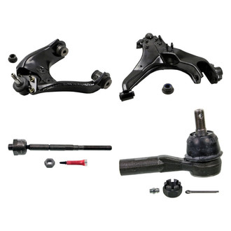 MOOG® - Front Passenger Side Lower and Upper Control Arm with Ball Joint and Tie Rod End Kit