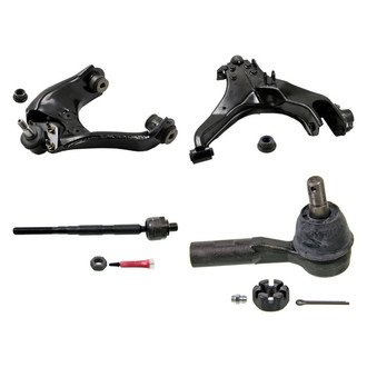 MOOG® - Front Passenger Side Lower and Upper Control Arm with Ball Joint and Tie Rod End Kit