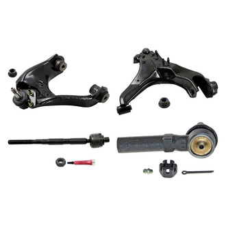 MOOG® - Front Passenger Side Lower and Upper Control Arm with Ball Joint and Tie Rod End Kit