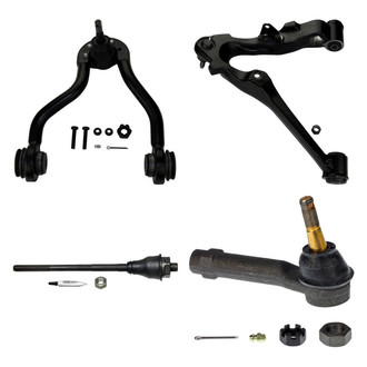 MOOG® - Front Passenger Side Lower and Upper Control Arm with Ball Joint and Tie Rod End Kit