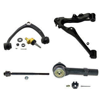 MOOG® - Front Passenger Side Lower and Upper Control Arm with Ball Joint and Tie Rod End Kit