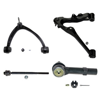 MOOG® - Front Passenger Side Lower and Upper Control Arm with Ball Joint and Tie Rod End Kit