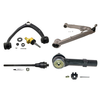 MOOG® - Front Passenger Side Lower and Upper Control Arm with Ball Joint and Tie Rod End Kit