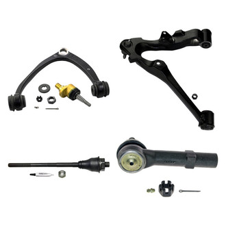 MOOG® - Front Passenger Side Lower and Upper Control Arm with Ball Joint and Tie Rod End Kit