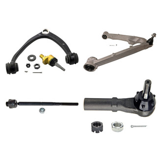 MOOG® - Front Passenger Side Lower and Upper Control Arm with Ball Joint and Tie Rod End Kit