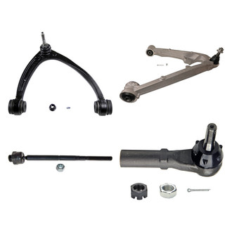MOOG® - Front Passenger Side Lower and Upper Control Arm with Ball Joint and Tie Rod End Kit