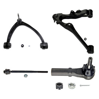 MOOG® - Front Passenger Side Lower and Upper Control Arm with Ball Joint and Tie Rod End Kit