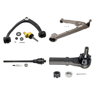 MOOG® - Front Passenger Side Lower and Upper Control Arm with Ball Joint and Tie Rod End Kit