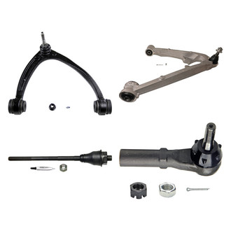 MOOG® - Front Passenger Side Lower and Upper Control Arm with Ball Joint and Tie Rod End Kit