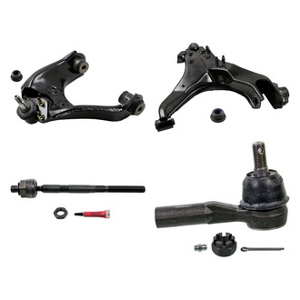 MOOG® - Front Passenger Side Lower and Upper Control Arm with Ball Joint and Tie Rod End Kit