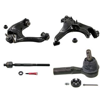 MOOG® - Front Passenger Side Lower and Upper Control Arm with Ball Joint and Tie Rod End Kit