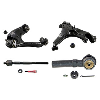 MOOG® - Front Passenger Side Lower and Upper Control Arm with Ball Joint and Tie Rod End Kit