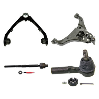 MOOG® - Front Passenger Side Lower and Upper Control Arm with Ball Joint and Tie Rod End Kit