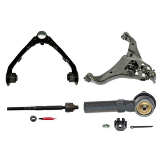 MOOG® - Front Passenger Side Lower and Upper Control Arm with Ball Joint and Tie Rod End Kit