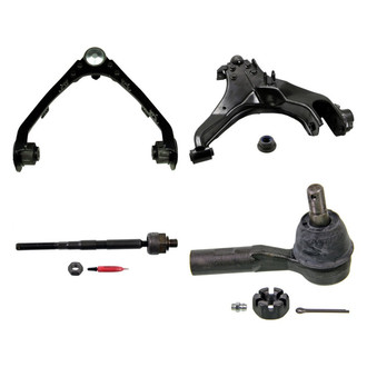 MOOG® - Front Passenger Side Lower and Upper Control Arm with Ball Joint and Tie Rod End Kit