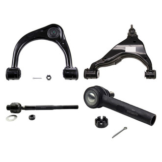 MOOG® - Front Passenger Side Lower and Upper Control Arm with Ball Joint and Tie Rod End Kit