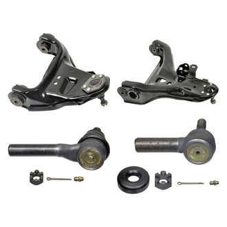 MOOG® - Front Passenger Side Lower and Upper Control Arm with Ball Joint and Tie Rod End Kit