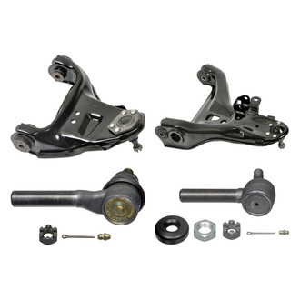 MOOG® - Front Passenger Side Lower and Upper Control Arm with Ball Joint and Tie Rod End Kit