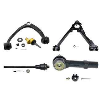 MOOG® - Front Passenger Side Lower and Upper Control Arm with Ball Joint and Tie Rod End Kit