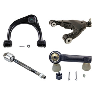 MOOG® - Front Passenger Side Lower and Upper Control Arm with Ball Joint and Tie Rod End Kit