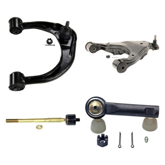 MOOG® - Front Passenger Side Lower and Upper Control Arm with Ball Joint and Tie Rod End Kit