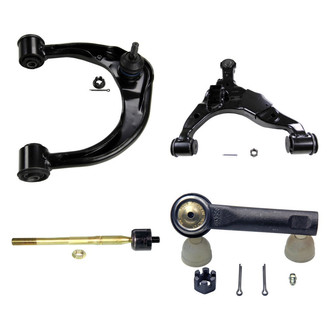 MOOG® - Front Passenger Side Lower and Upper Control Arm with Ball Joint and Tie Rod End Kit