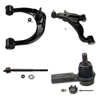 MOOG® - Front Passenger Side Lower and Upper Control Arm with Ball Joint and Tie Rod End Kit