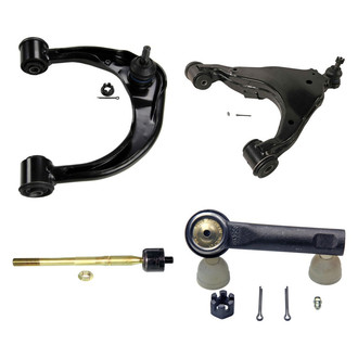 MOOG® - Front Passenger Side Lower and Upper Control Arm with Ball Joint and Tie Rod End Kit