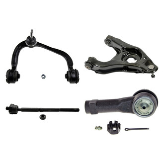 MOOG® - Front Passenger Side Lower and Upper Control Arm with Ball Joint and Tie Rod End Kit