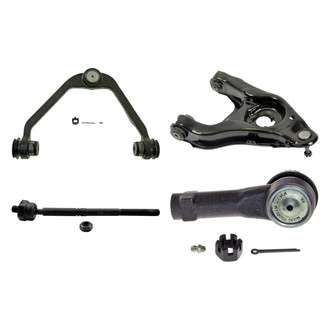 MOOG® - Front Passenger Side Lower and Upper Control Arm with Ball Joint and Tie Rod End Kit