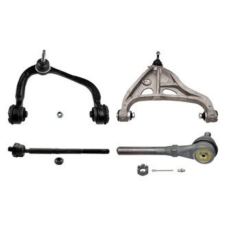 MOOG® - Front Passenger Side Lower and Upper Control Arm with Ball Joint and Tie Rod End Kit