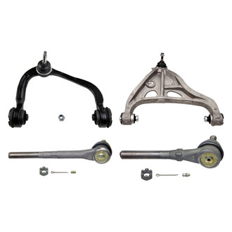 MOOG® - Front Passenger Side Lower and Upper Control Arm with Ball Joint and Tie Rod End Kit