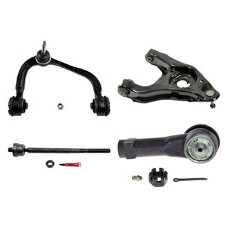 MOOG® - Front Passenger Side Lower and Upper Control Arm with Ball Joint and Tie Rod End Kit