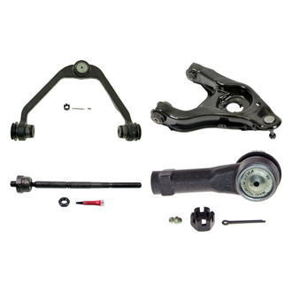 MOOG® - Front Passenger Side Lower and Upper Control Arm with Ball Joint and Tie Rod End Kit