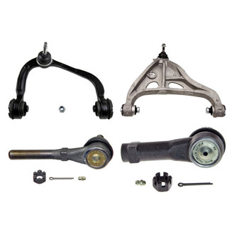 MOOG® - Front Passenger Side Lower and Upper Control Arm with Ball Joint and Tie Rod End Kit