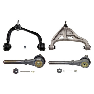 MOOG® - Front Passenger Side Lower and Upper Control Arm with Ball Joint and Tie Rod End Kit