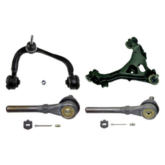 MOOG® - Front Passenger Side Lower and Upper Control Arm with Ball Joint and Tie Rod End Kit