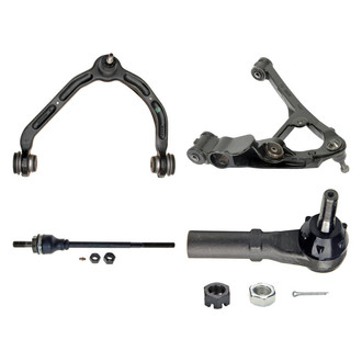 MOOG® - Front Passenger Side Lower and Upper Control Arm with Ball Joint and Tie Rod End Kit