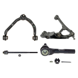 MOOG® - Front Passenger Side Lower and Upper Control Arm with Ball Joint and Tie Rod End Kit