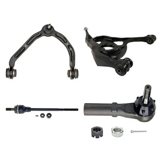 MOOG® - Front Passenger Side Lower and Upper Control Arm with Ball Joint and Tie Rod End Kit