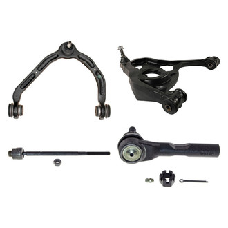 MOOG® - Front Passenger Side Lower and Upper Control Arm with Ball Joint and Tie Rod End Kit