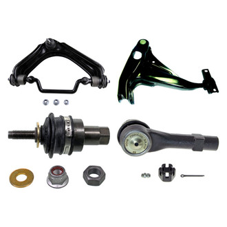 MOOG® - Front Passenger Side Lower and Upper Control Arm with Ball Joint and Tie Rod End Kit