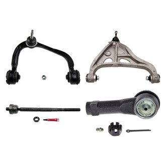 MOOG® - Front Passenger Side Lower and Upper Control Arm with Ball Joint and Tie Rod End Kit