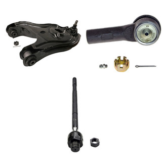 MOOG® - Front Passenger Side Lower Control Arm with Ball Joint and Tie Rod End Kit